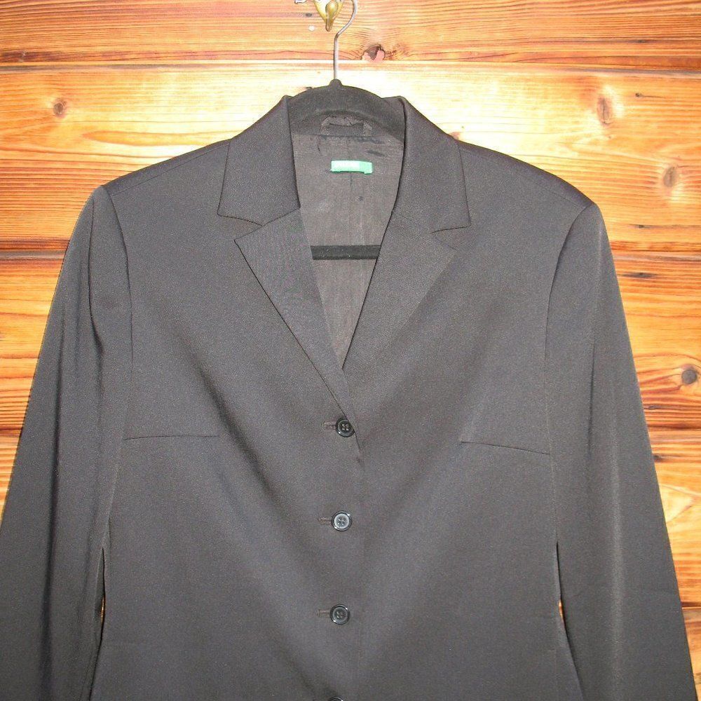 NWOT Black Classic 4 -Button Blazer Jacket Italy - Picture 3 of 7